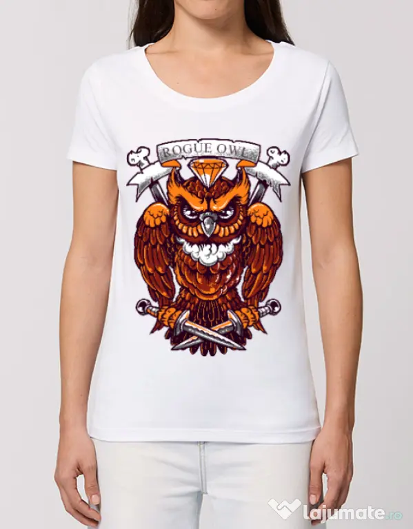 Tricou STANLEY STELLA dama Rogue owl Alb