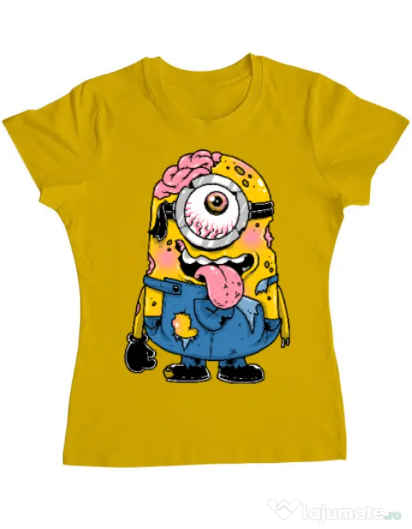 Tricou ADLER dama Zombie minion Galben