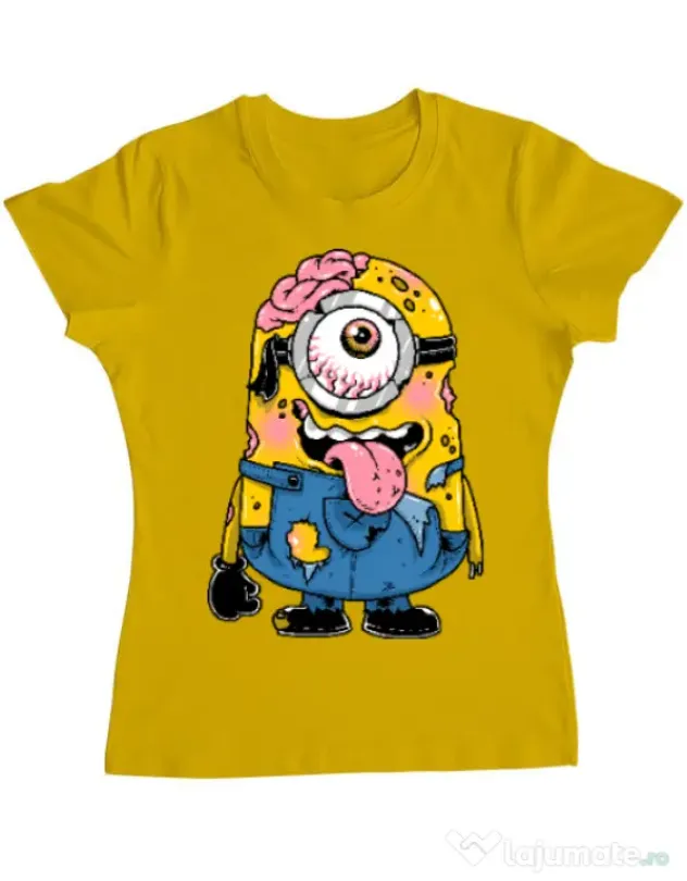 Tricou ADLER dama Zombie minion Galben