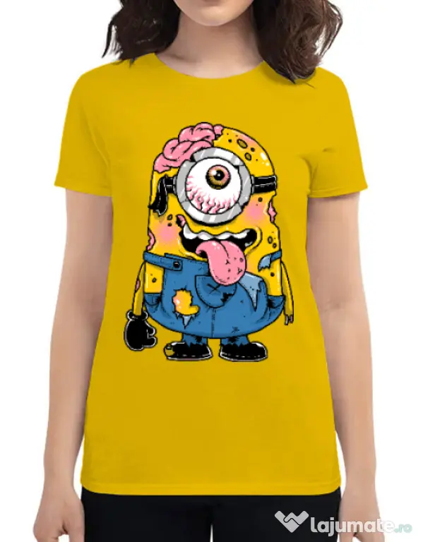 Tricou ADLER dama Zombie minion Galben