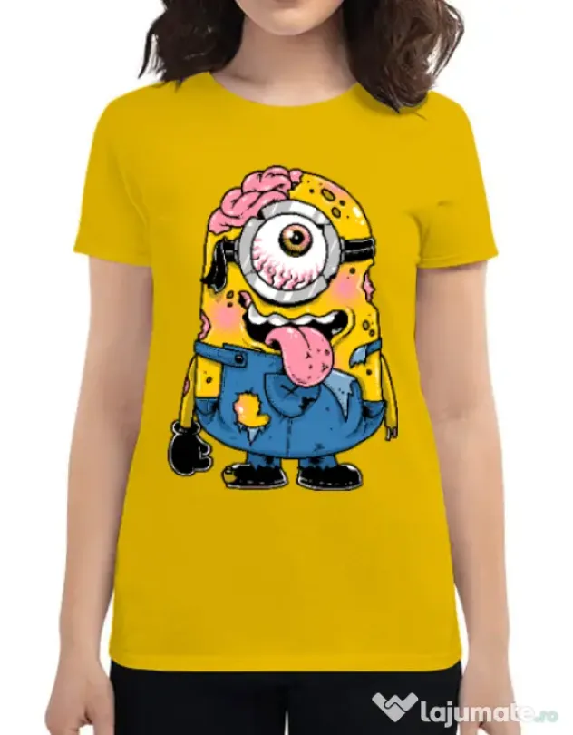 Tricou ADLER dama Zombie minion Galben