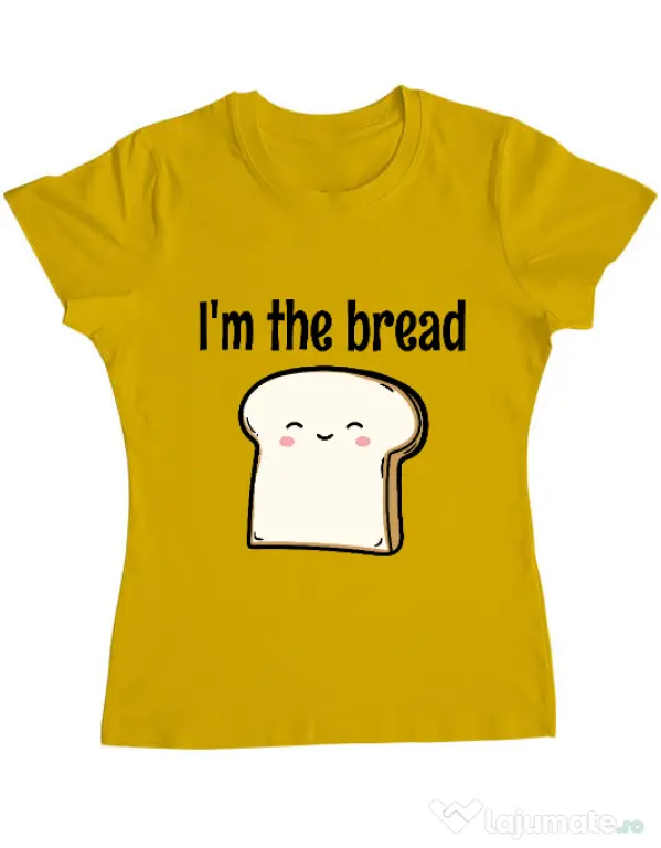 Tricou ADLER dama I am the bread Galben
