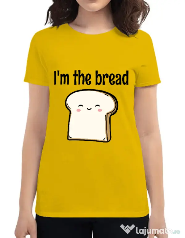 Tricou ADLER dama I am the bread Galben