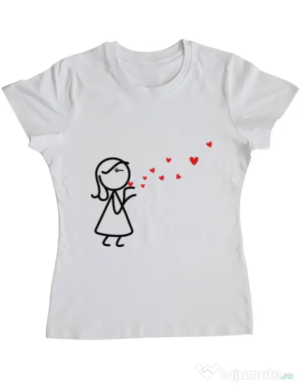 Tricou ADLER dama Catching love 2 Alb