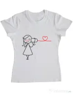 Tricou ADLER dama Cuvinte de dragoste 2 Alb