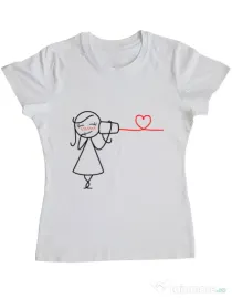 Tricou ADLER dama Cuvinte de dragoste 2 Alb