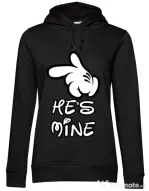 Hoodie dama cu gluga He is mine Negru