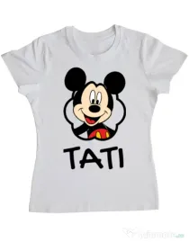 Tricou ADLER dama Mouse daddy Alb