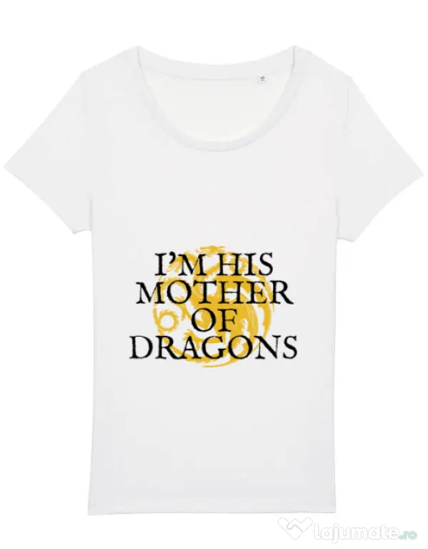 Tricou STANLEY STELLA dama His mother of dragons Alb