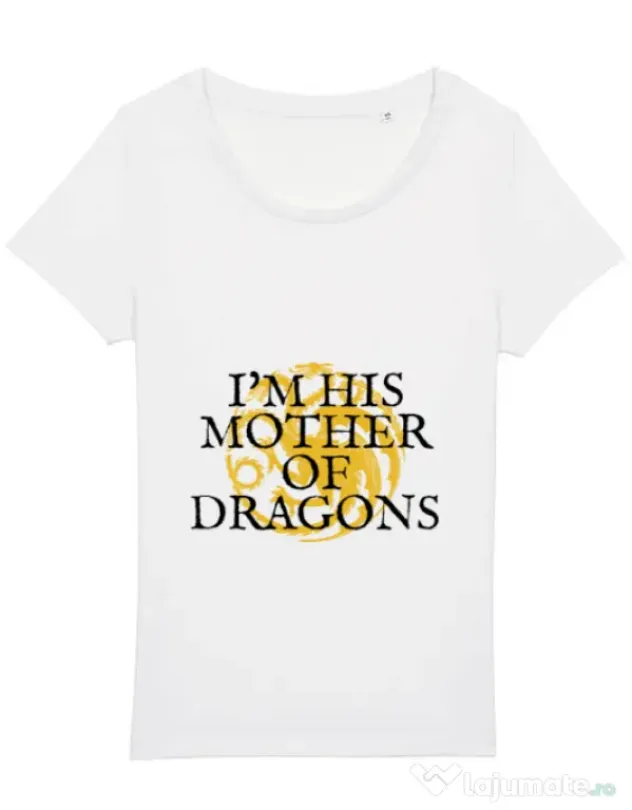 Tricou STANLEY STELLA dama His mother of dragons Alb