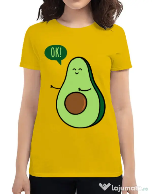 Tricou ADLER dama Avocuddle 2 Galben