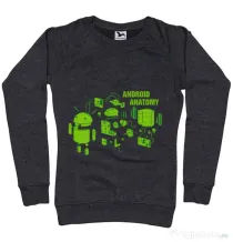 Bluza ADLER dama Android anatomy Negru melanj