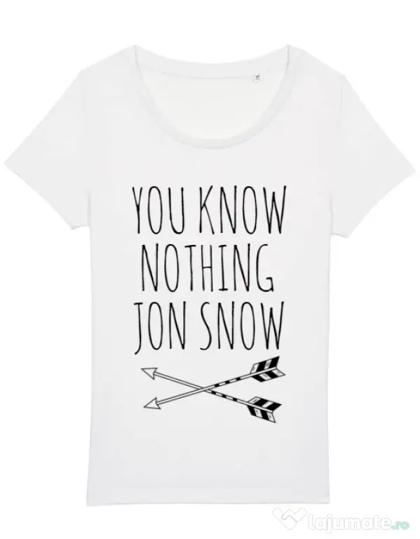 Tricou STANLEY STELLA dama You know nothing Alb