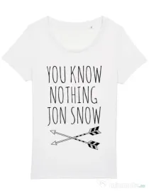 Tricou STANLEY STELLA dama You know nothing Alb