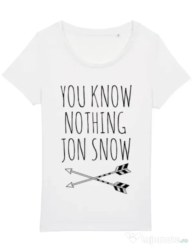 Tricou STANLEY STELLA dama You know nothing Alb
