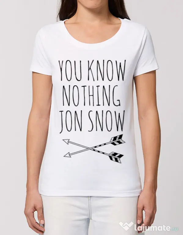 Tricou STANLEY STELLA dama You know nothing Alb