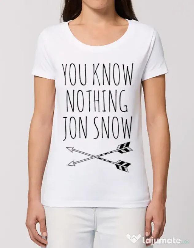 Tricou STANLEY STELLA dama You know nothing Alb
