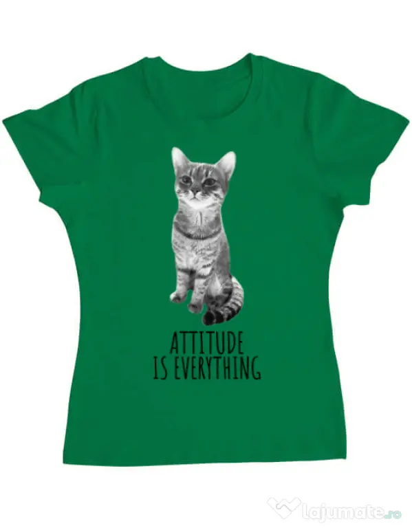 Tricou ADLER dama Attitude is everything Verde mediu