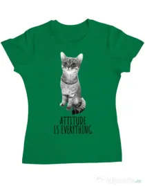 Tricou ADLER dama Attitude is everything Verde mediu