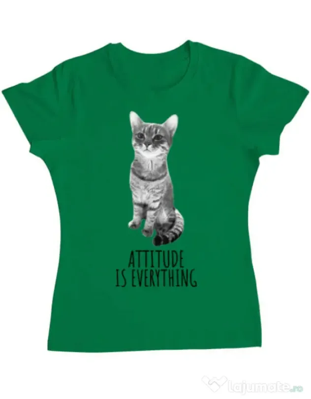 Tricou ADLER dama Attitude is everything Verde mediu