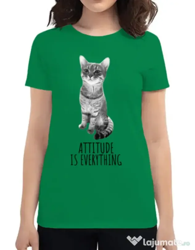 Tricou ADLER dama Attitude is everything Verde mediu
