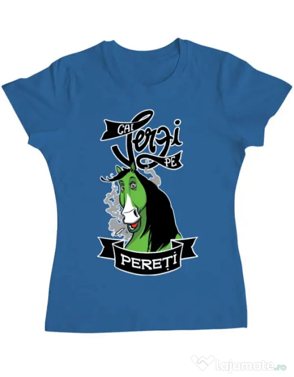 Tricou ADLER dama Cai verzi Albastru azuriu