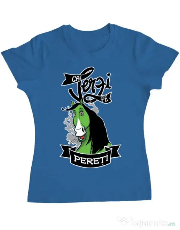 Tricou ADLER dama Cai verzi Albastru azuriu