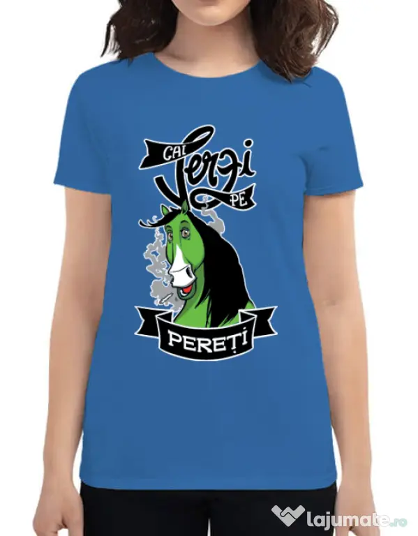 Tricou ADLER dama Cai verzi Albastru azuriu