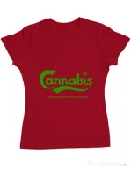 Tricou ADLER dama Cannabis Rosu