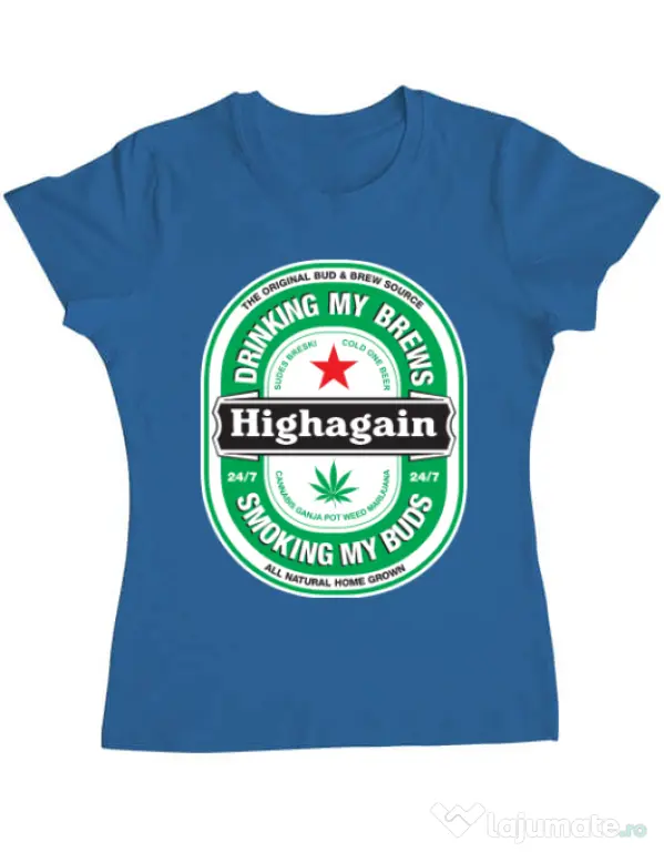 Tricou ADLER dama Highagain Albastru azuriu