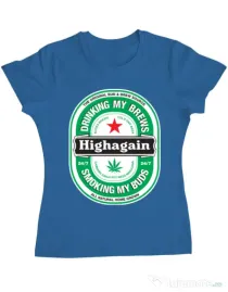 Tricou ADLER dama Highagain Albastru azuriu