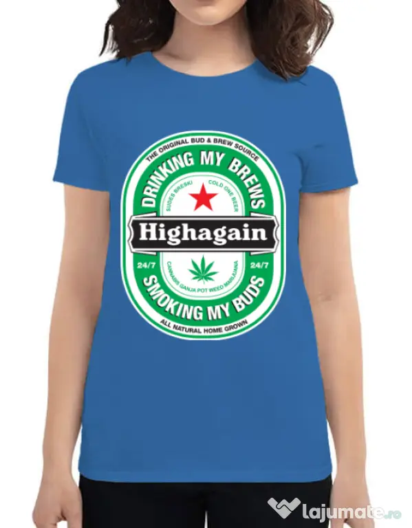 Tricou ADLER dama Highagain Albastru azuriu