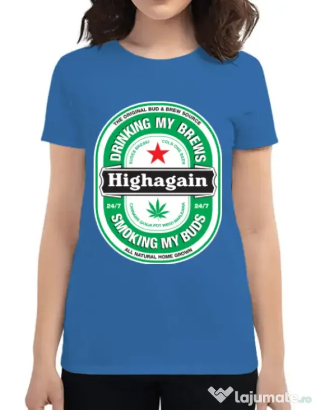 Tricou ADLER dama Highagain Albastru azuriu