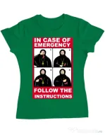 Tricou ADLER dama In case of emergency Verde mediu
