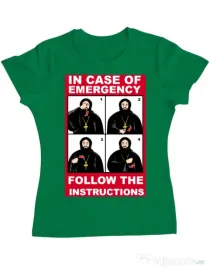 Tricou ADLER dama In case of emergency Verde mediu