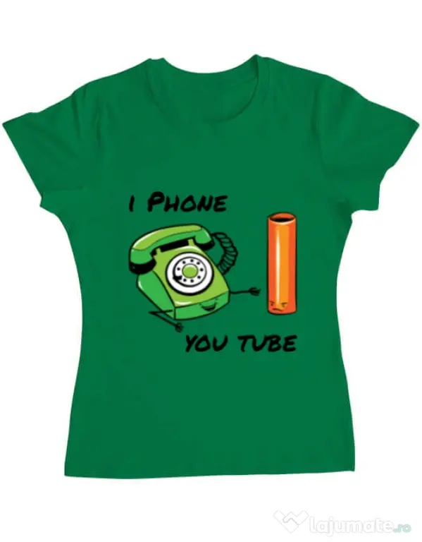 Tricou ADLER dama Iphone youtube Verde mediu