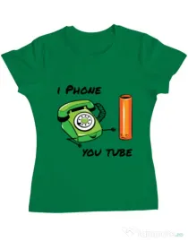 Tricou ADLER dama Iphone youtube Verde mediu