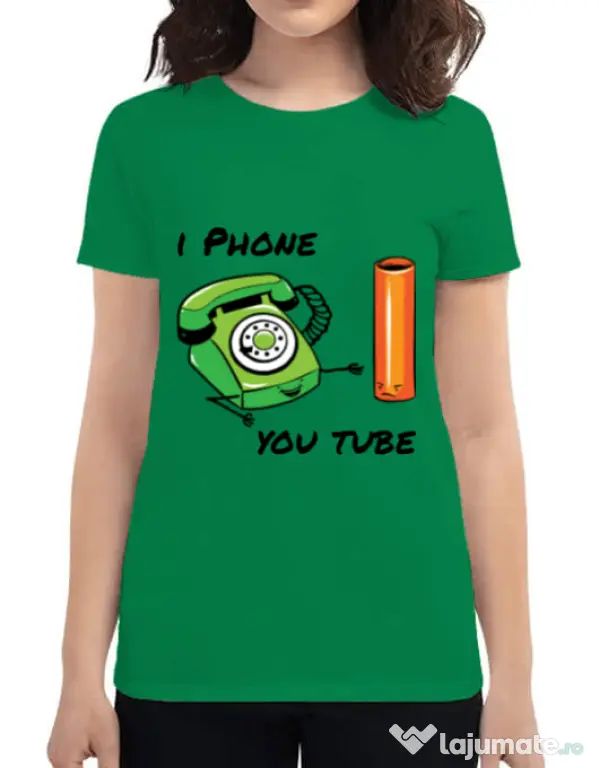 Tricou ADLER dama Iphone youtube Verde mediu