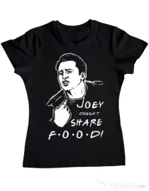 Tricou ADLER dama Joey doesnt share food Negru