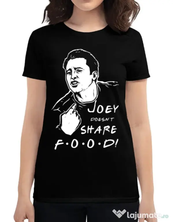 Tricou ADLER dama Joey doesnt share food Negru
