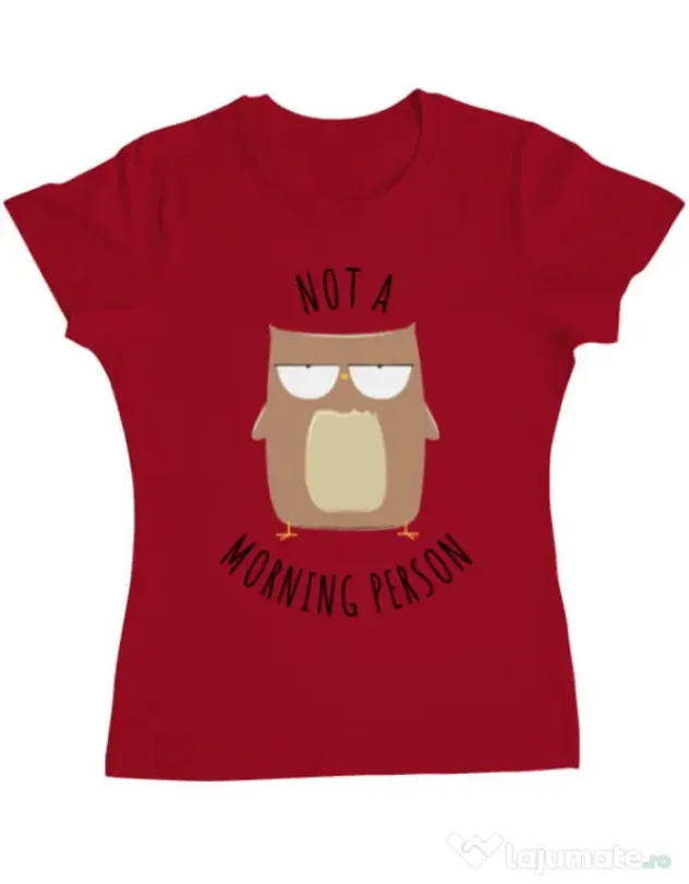Tricou ADLER dama Morning owl Rosu