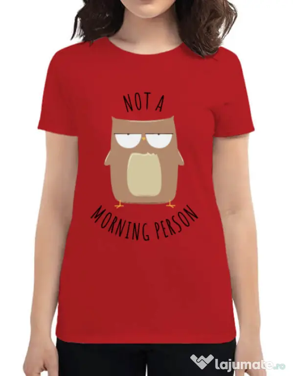 Tricou ADLER dama Morning owl Rosu