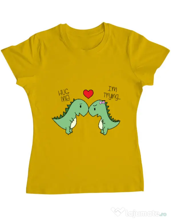 Tricou ADLER dama Trex love Galben