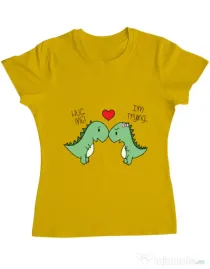 Tricou ADLER dama Trex love Galben