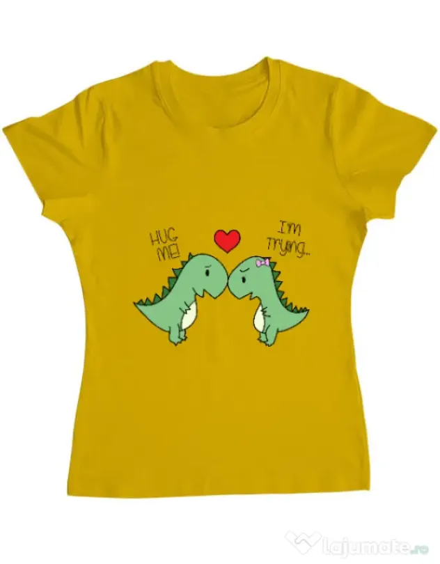 Tricou ADLER dama Trex love Galben