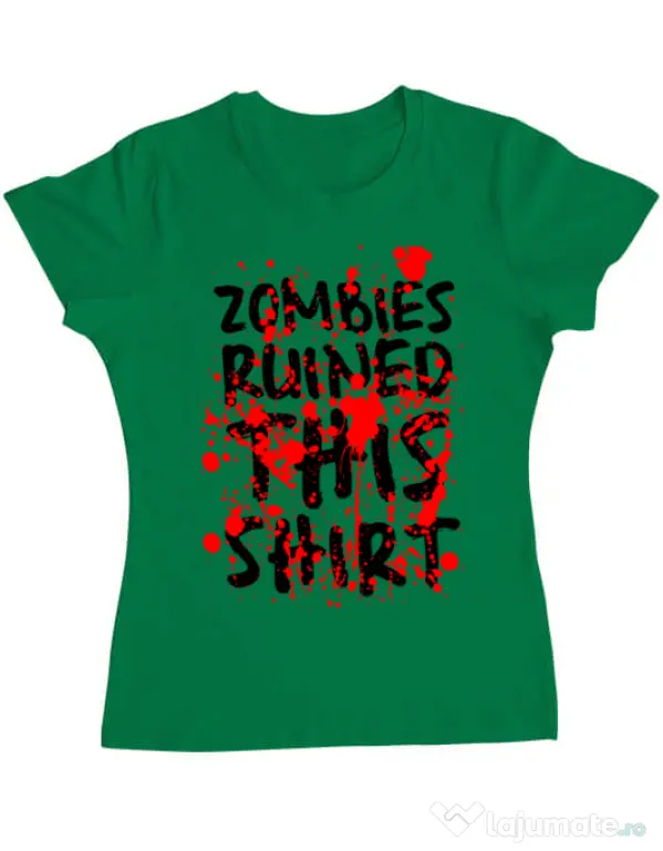 Tricou ADLER dama Zombies Verde mediu
