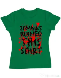 Tricou ADLER dama Zombies Verde mediu