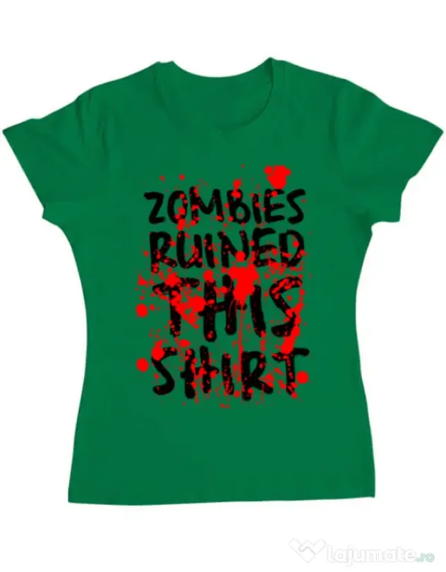 Tricou ADLER dama Zombies Verde mediu