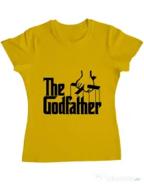Tricou ADLER dama The godfather Galben