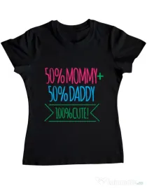Tricou ADLER dama 100 Cute Negru